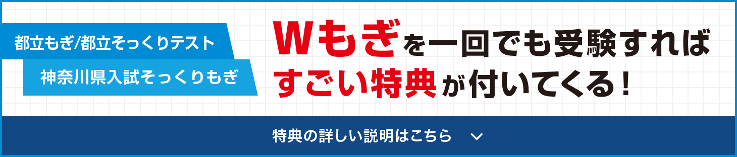 Wもぎを一回でも受験すればすごい特典が付いてくる!