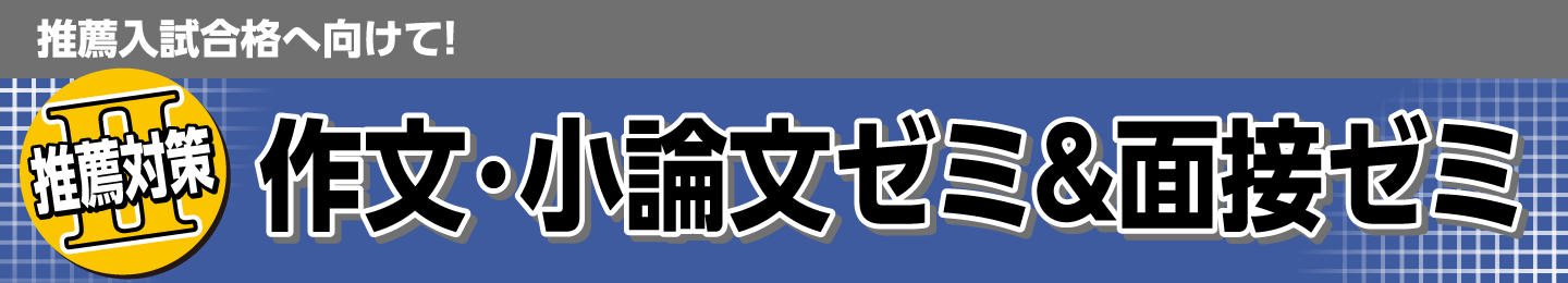 作文・小論文ゼミ&面接ゼミ